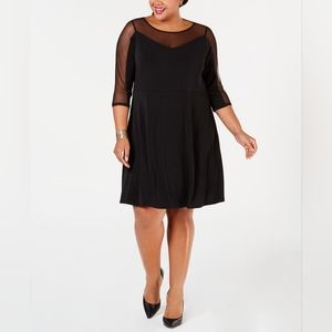 Belldini Mesh-Trim A-Line Dress EUC S